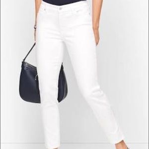 Talbots Petite Curvy Slim Ankle White Jeans